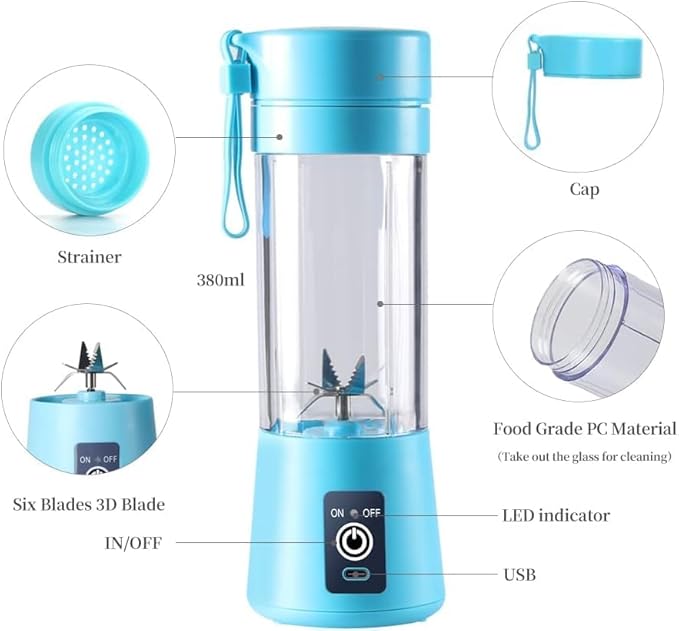 FreshBlend Portable Electric Juicer Bottle